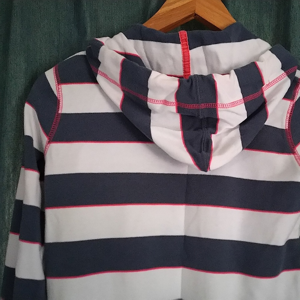 Pink, White, & Blue Striped Hoodie - Picture 4 of 7